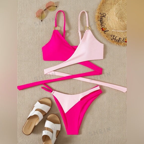 2 pc hot pink bikini | size L - Picture 6 of 8